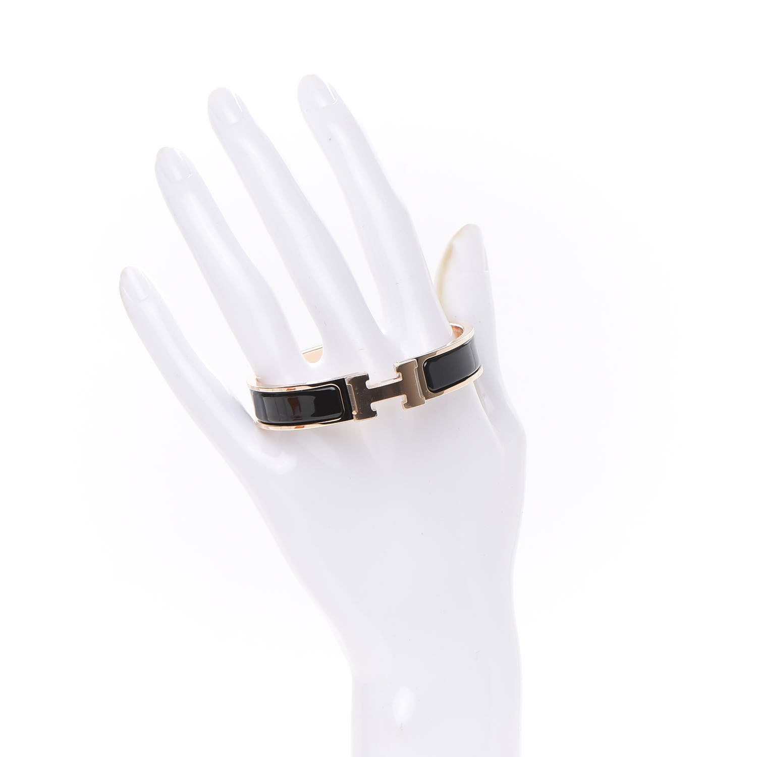 Hermes Enamel Narrow Clic Clac H Bracelet PM Black 2 of 6