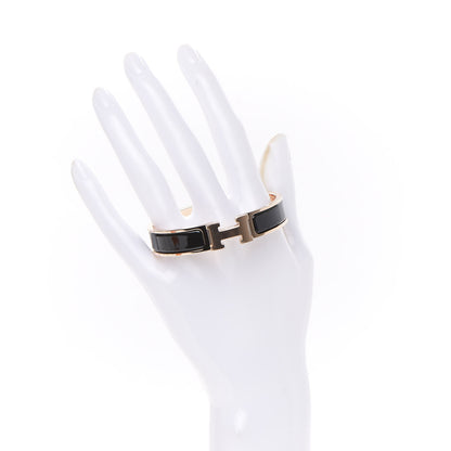 Hermes Enamel Narrow Clic Clac H Bracelet PM Black 2 of 6