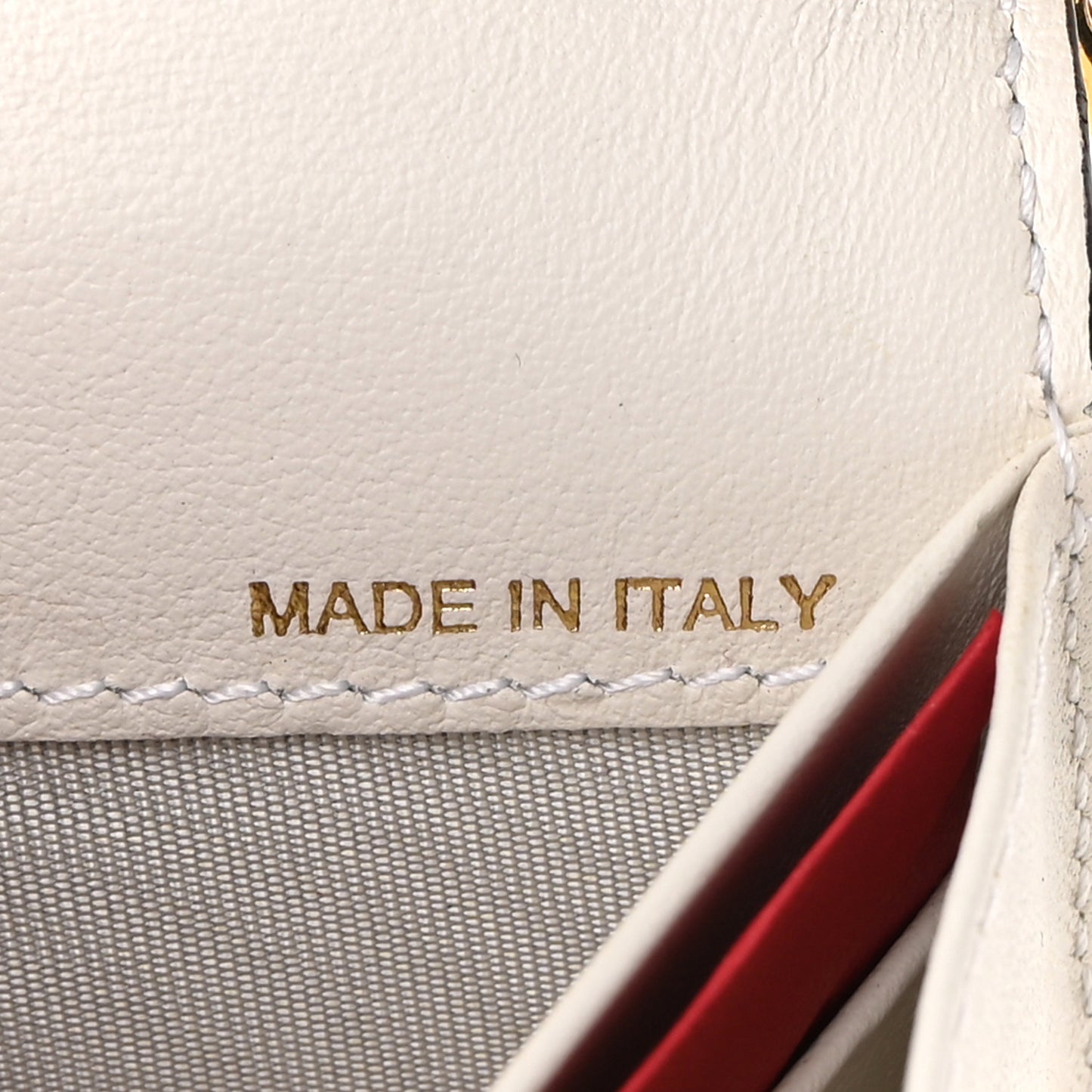 Vitello Loveblade Embellished Chain Wallet White