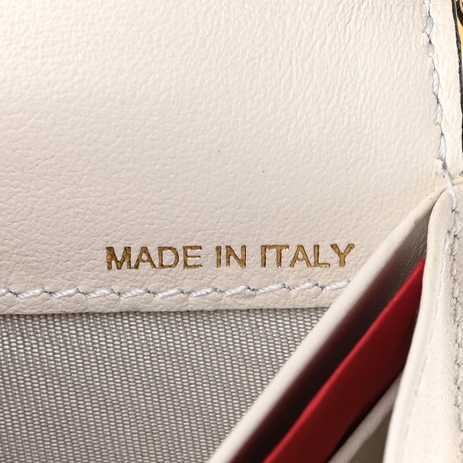 Valentino Garavani Vitello Loveblade Embellished Chain Wallet White 8 of 11