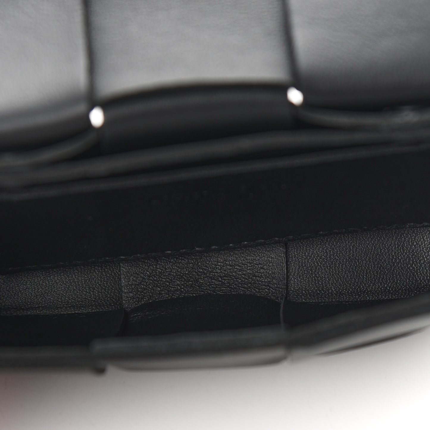 Lambskin Maxi Intrecciato Extra Mini Cassette Crossbody Bag Black