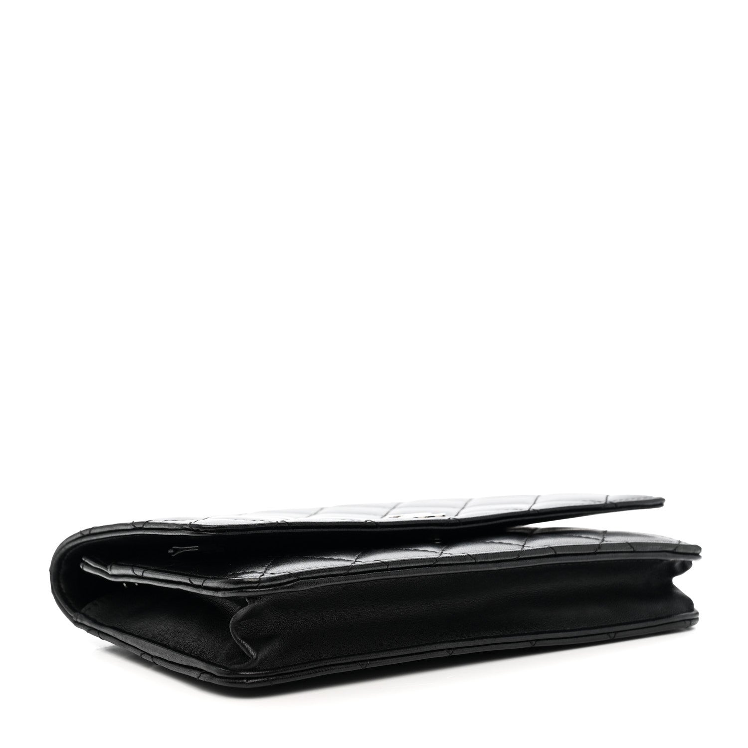 Chanel Lambskin Quilted Wallet On Chain WOC Black 3 of 12