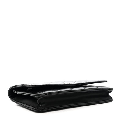 Chanel Lambskin Quilted Wallet On Chain WOC Black 3 of 12