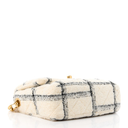 Chanel Wool Tweed Quilted Small Elegant Chain Flap White 4 of 11