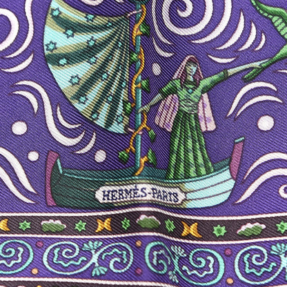Hermes Silk Peuple Du Vent Pocket Square 4 of 5