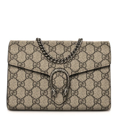 Gucci GG Supreme Monogram Mini Dionysus Chain Wallet Beige Taupe 1 of 12