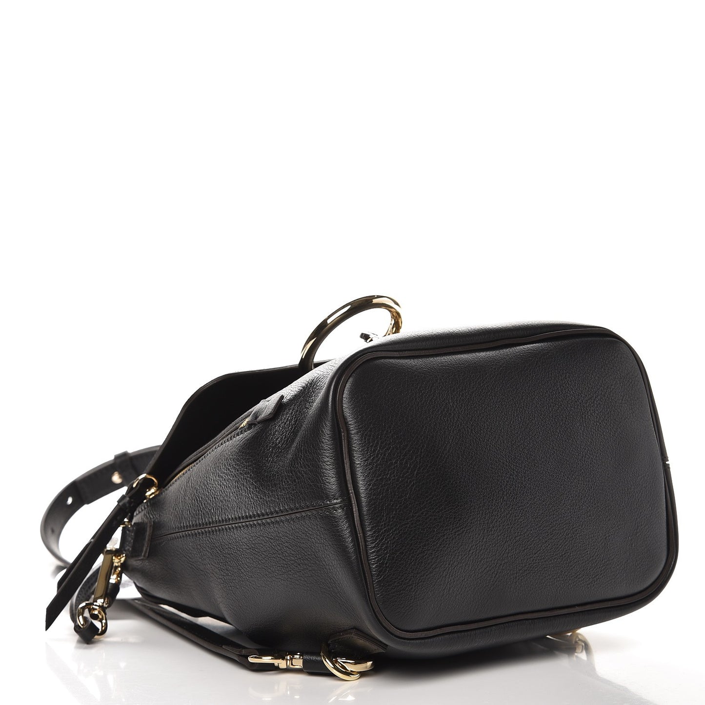 Suede Calfskin Small Faye Backpack Black