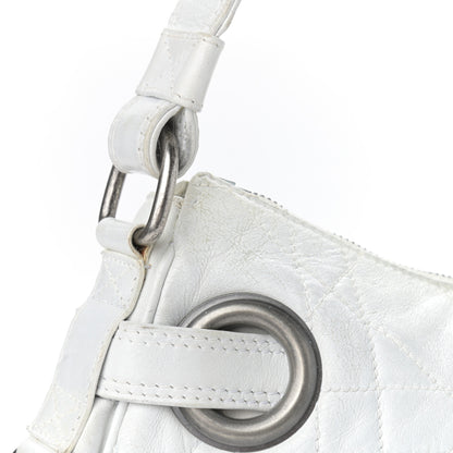 Christian Dior Lambskin Cannage Small Hobo White 15 of 18