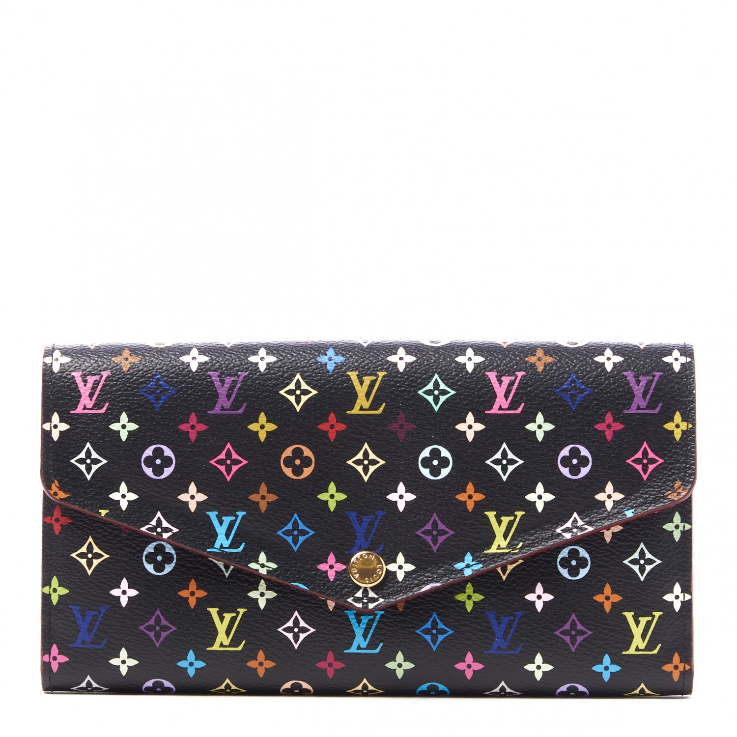 Louis Vuitton Monogram Multicolor Sarah Wallet NM Black Grenade 1 of 9
