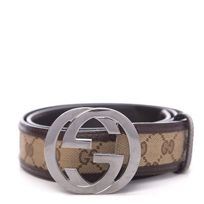 Gucci Monogram Interlocking G Belt 100 40 Dark Brown 1 of 7