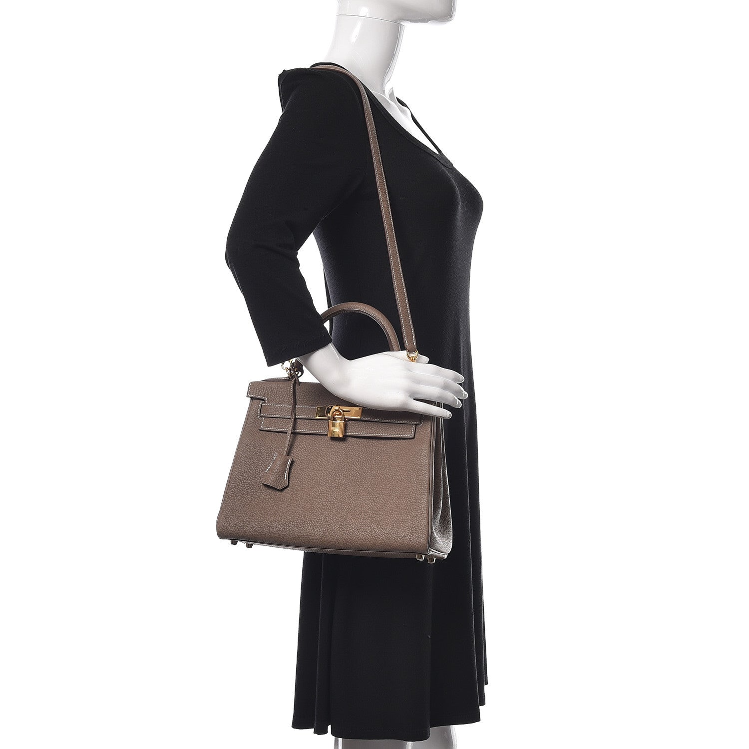 Hermes Togo Kelly Retourne 28 Etoupe 2 of 38