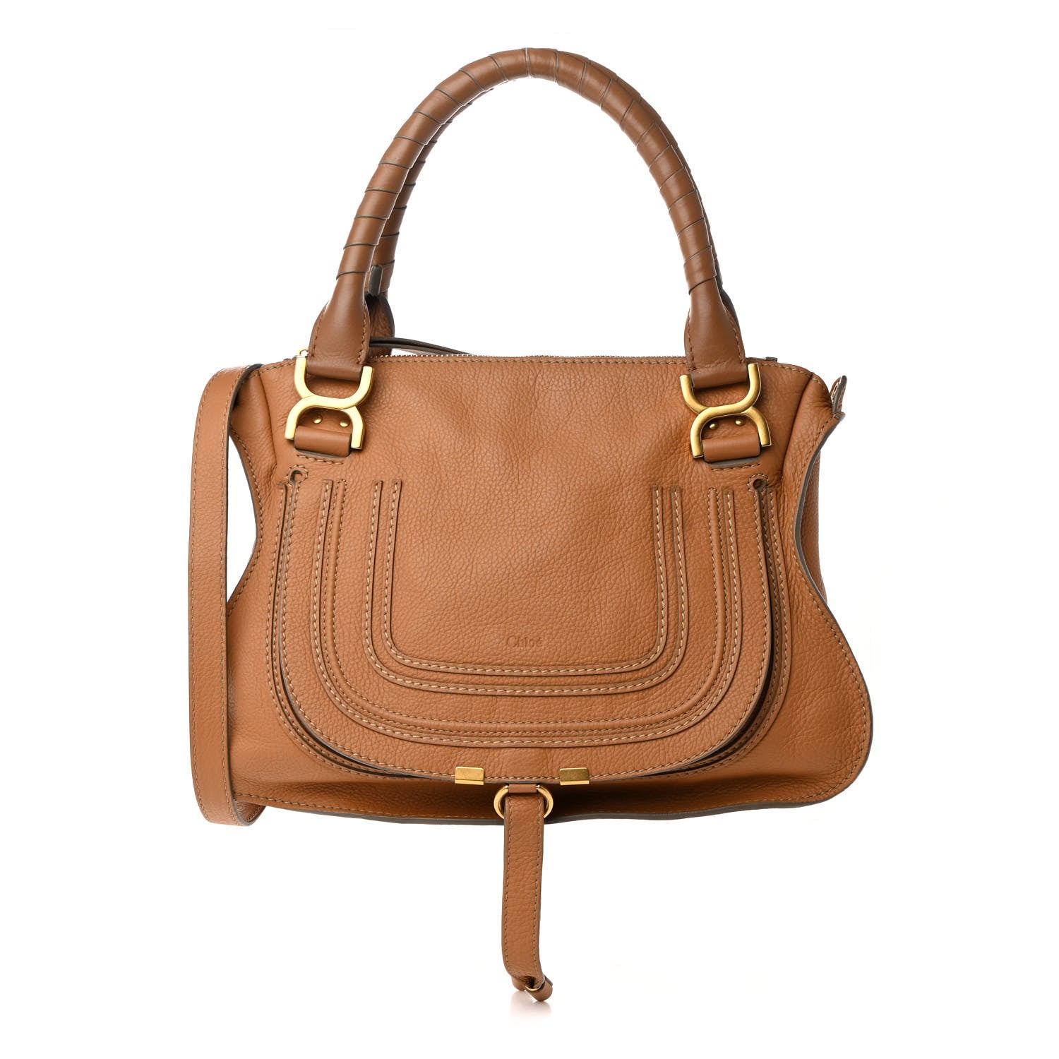 Chloe Calfskin Medium Marcie Satchel Gingerbread 1 of 15