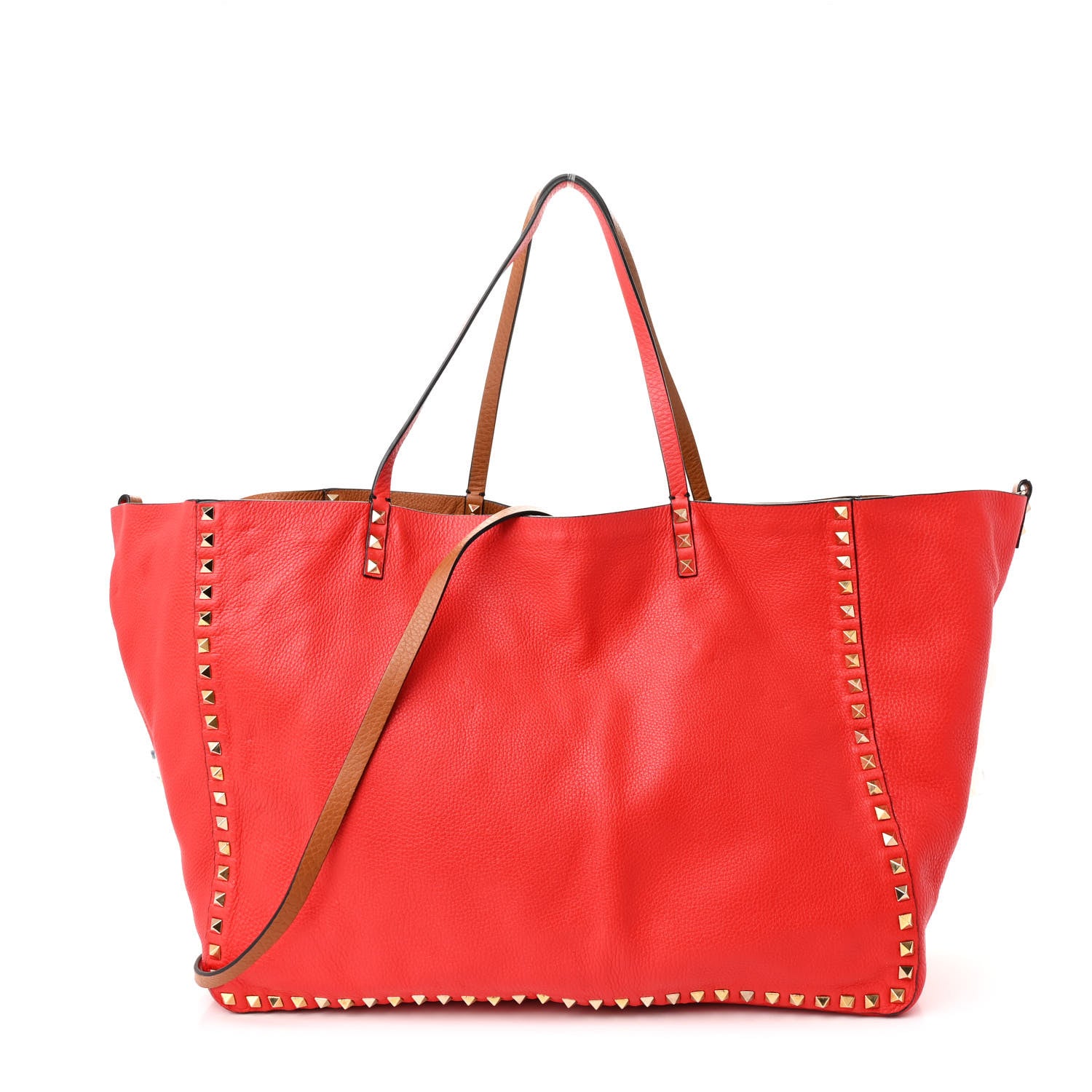 Valentino Garavani Pebbled Calfskin Medium Rockstud Reversible