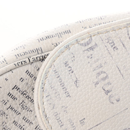 Christian Dior X DANIEL ARSHAM Grained Calfskin Newspaper Print Saddle Bag White 12 of 19