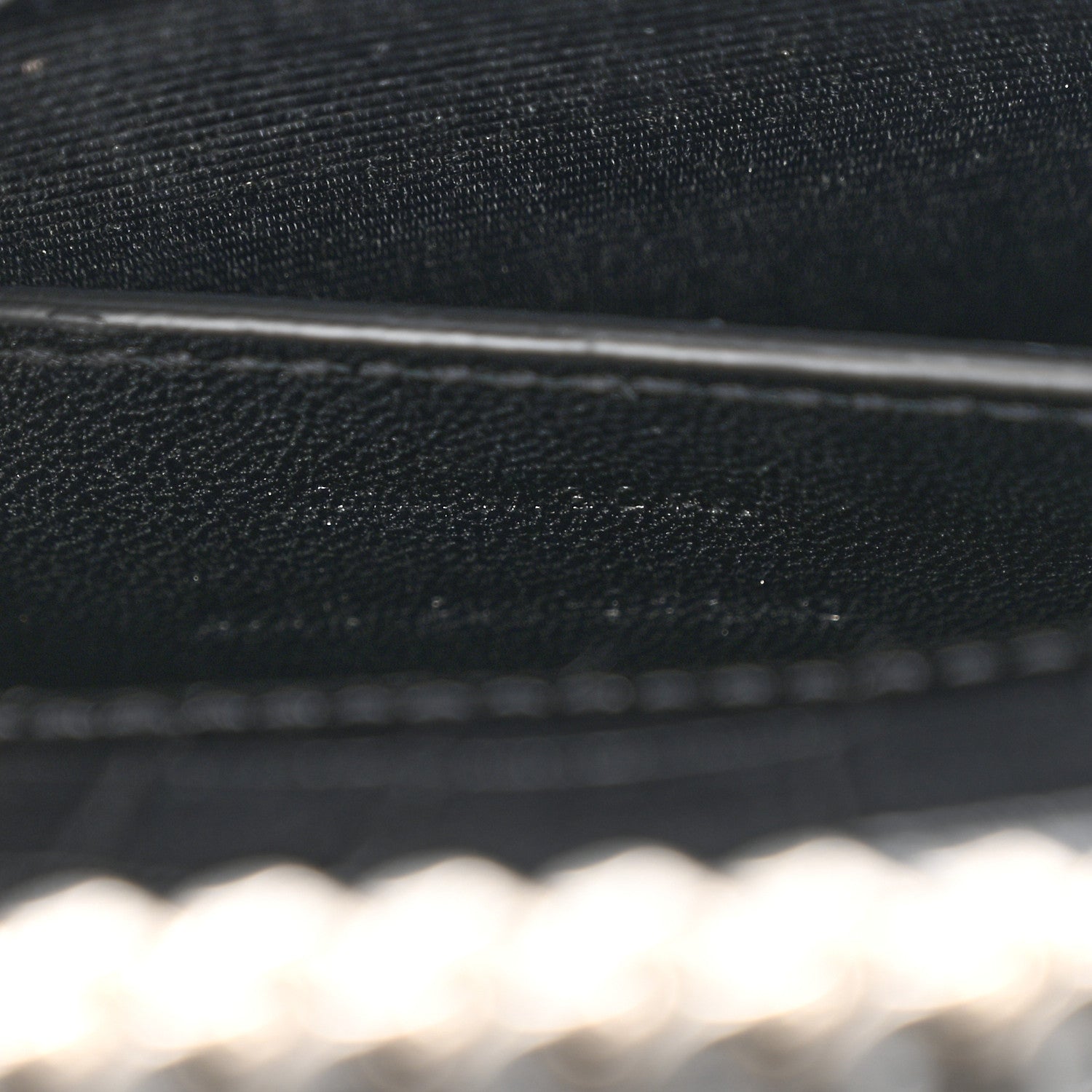 Saint Laurent Calfskin Crocodile Embossed Medium Classic Monogram Kate Tassel Satchel Black 7 of 11