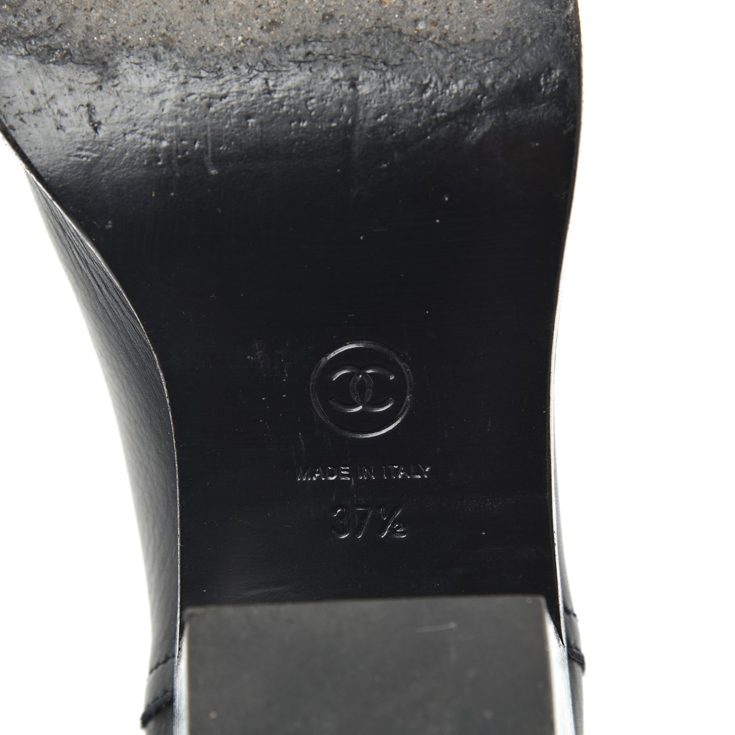 Calfskin Cap Toe Short Boots 37.5 Black
