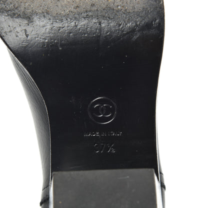 Chanel Calfskin Cap Toe Short Boots 37.5 Black 6 of 7