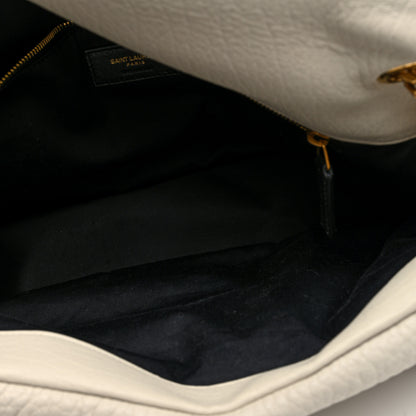 Saint Laurent Grained Lambskin Large Calypso Blanc Vintage 5 of 9