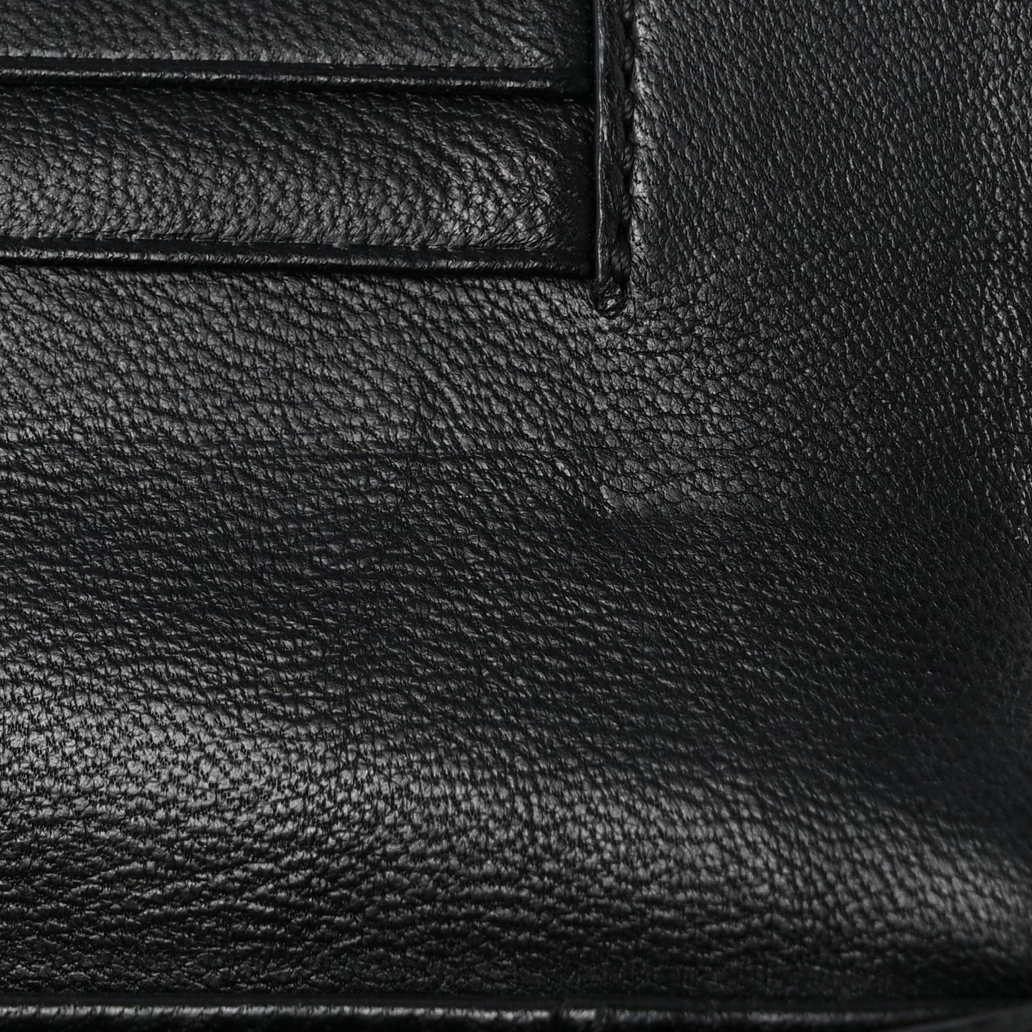 Small Classic Grain Medium Continental French Wallet Black