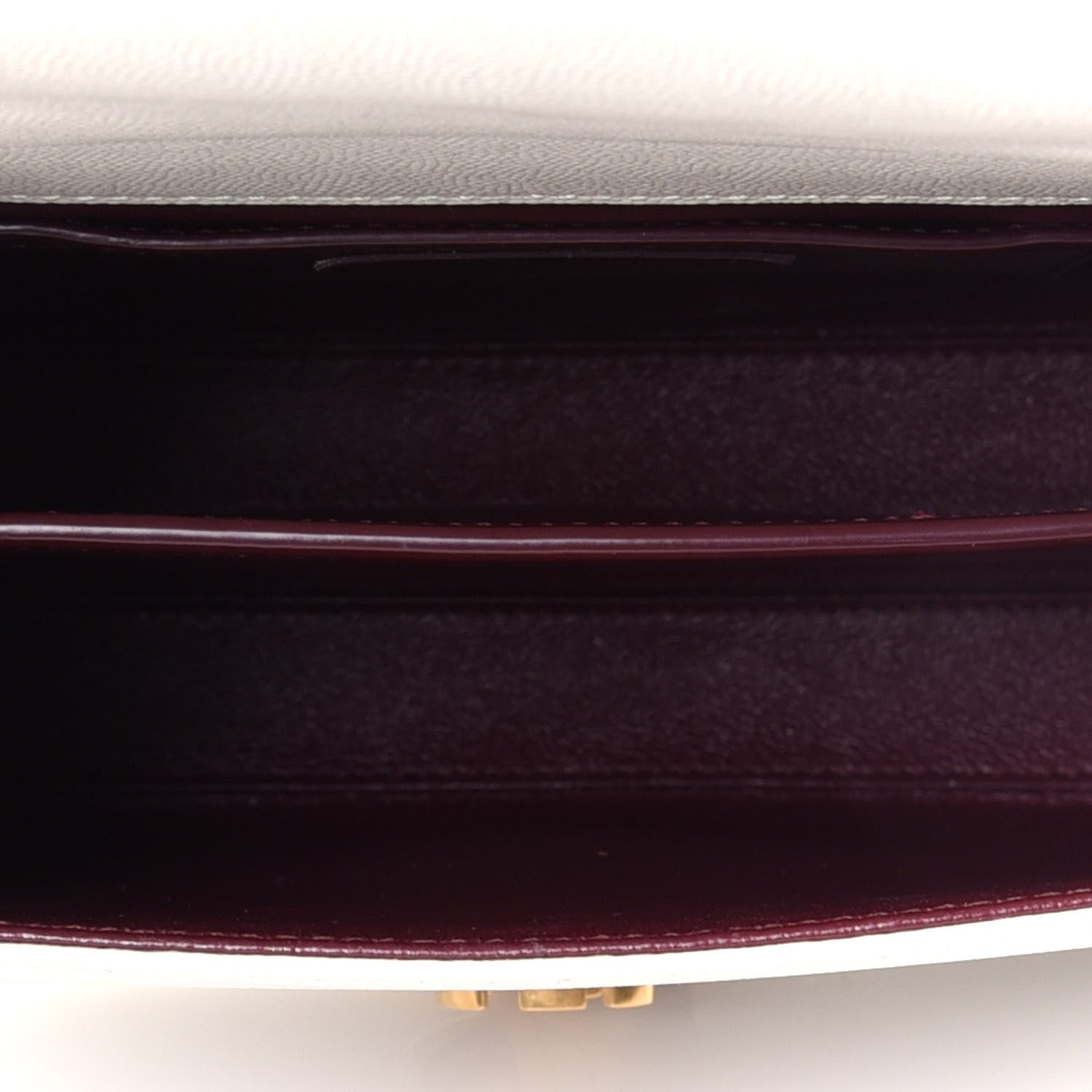 Saint Laurent Grain de Poudre Mini Classic Monogram Cassandra Top Handle Crema Soft Rouge Legion 5 of 8