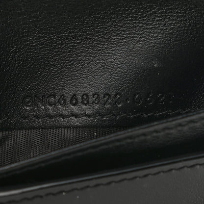 Saint Laurent Calfskin Matelasse Joan Compact Zip Around Wallet Black 7 of 9