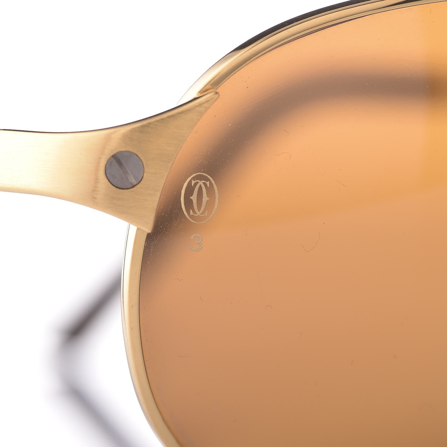 Cartier Santos Dumont Vendome Aviator Sunglasses T8200747 Gold 7 of 7