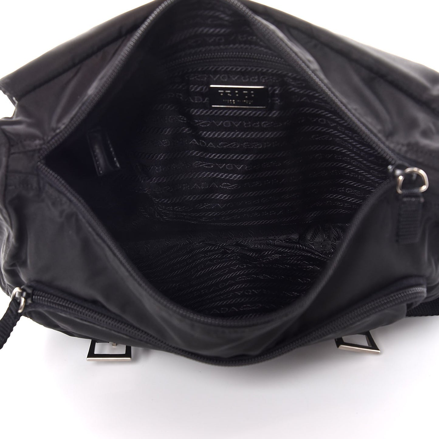 Nylon Vela Messenger Bag Black