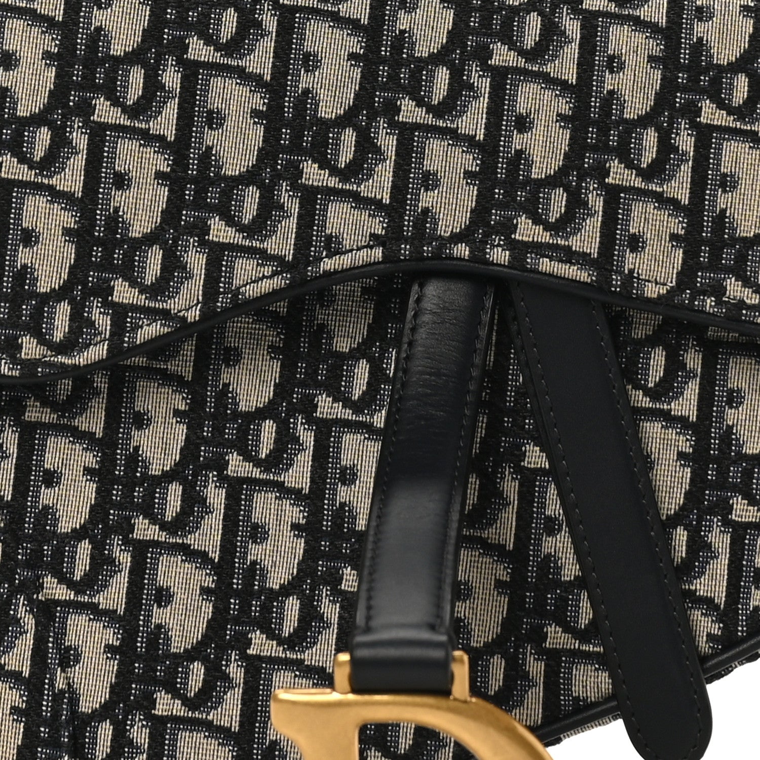 Christian Dior Oblique Saddle Bag Blue 8 of 10