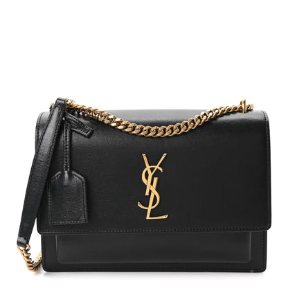 Saint Laurent Calfskin Medium Monogram Sunset Black 1 of 10