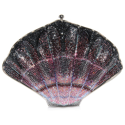 Judith Leiber Crystal Clamshell Minaudiere Evening Bag Clutch 1 of 7