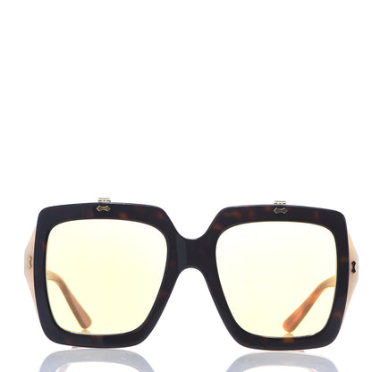 Gucci Acetate Oversized Flip Up Sunglasses GG0088S Tortoise 3 of 10