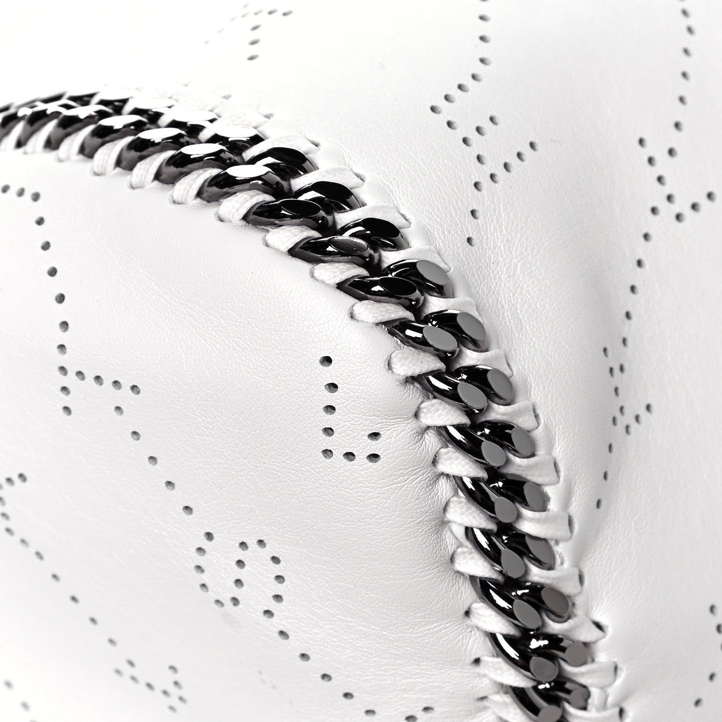 Eco Alter Nappa Perforated Logo Falabella Reversible Tote Optical White