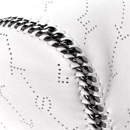 Stella McCartney Eco Alter Nappa Perforated Logo Falabella Reversible Tote Optical White 7 of 10