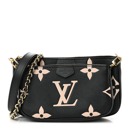 Louis Vuitton Empreinte Monogram Giant Multi Pochette Accessories Black Beige 1 of 11