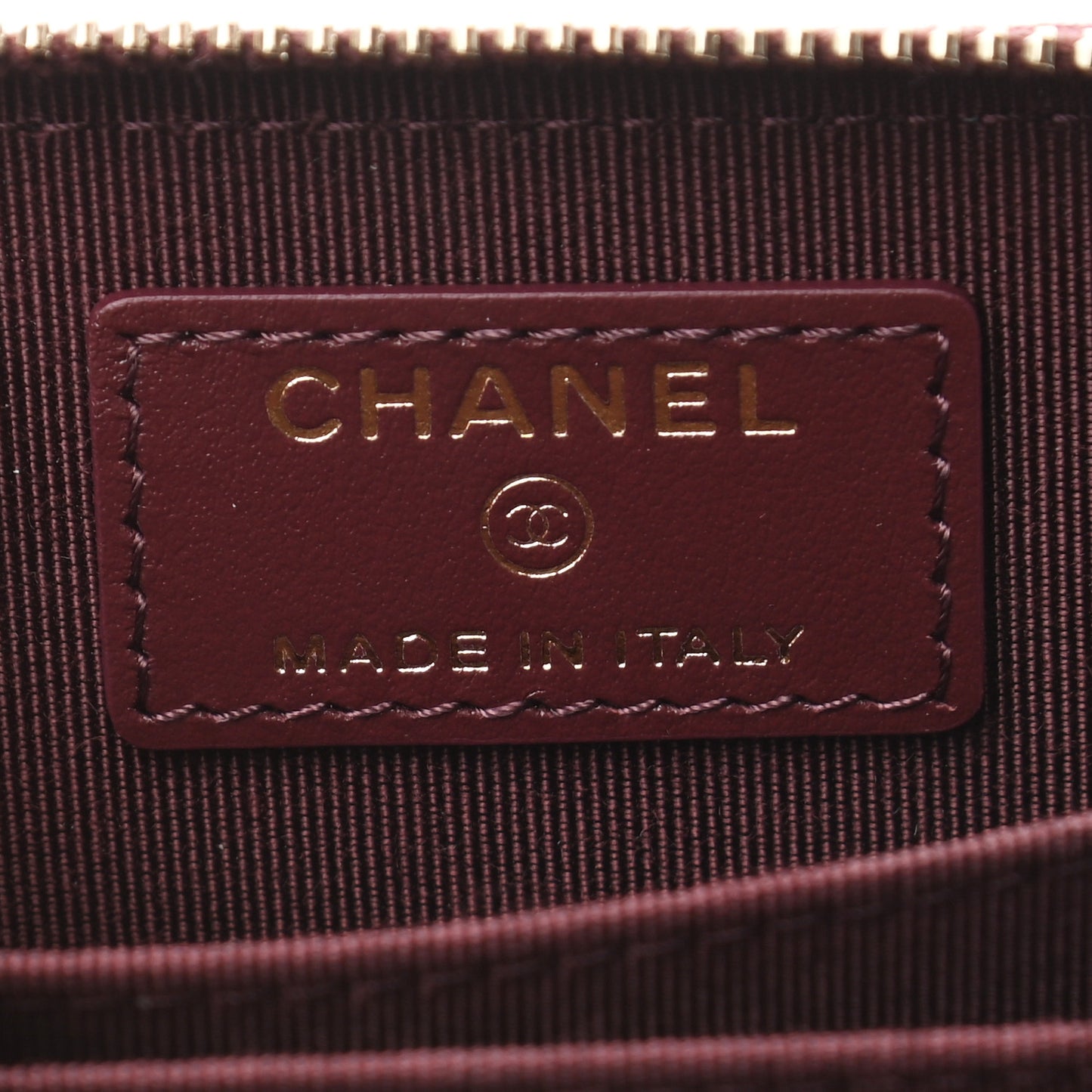 Caviar Quilted Zip Around Coin Purse Burgundy