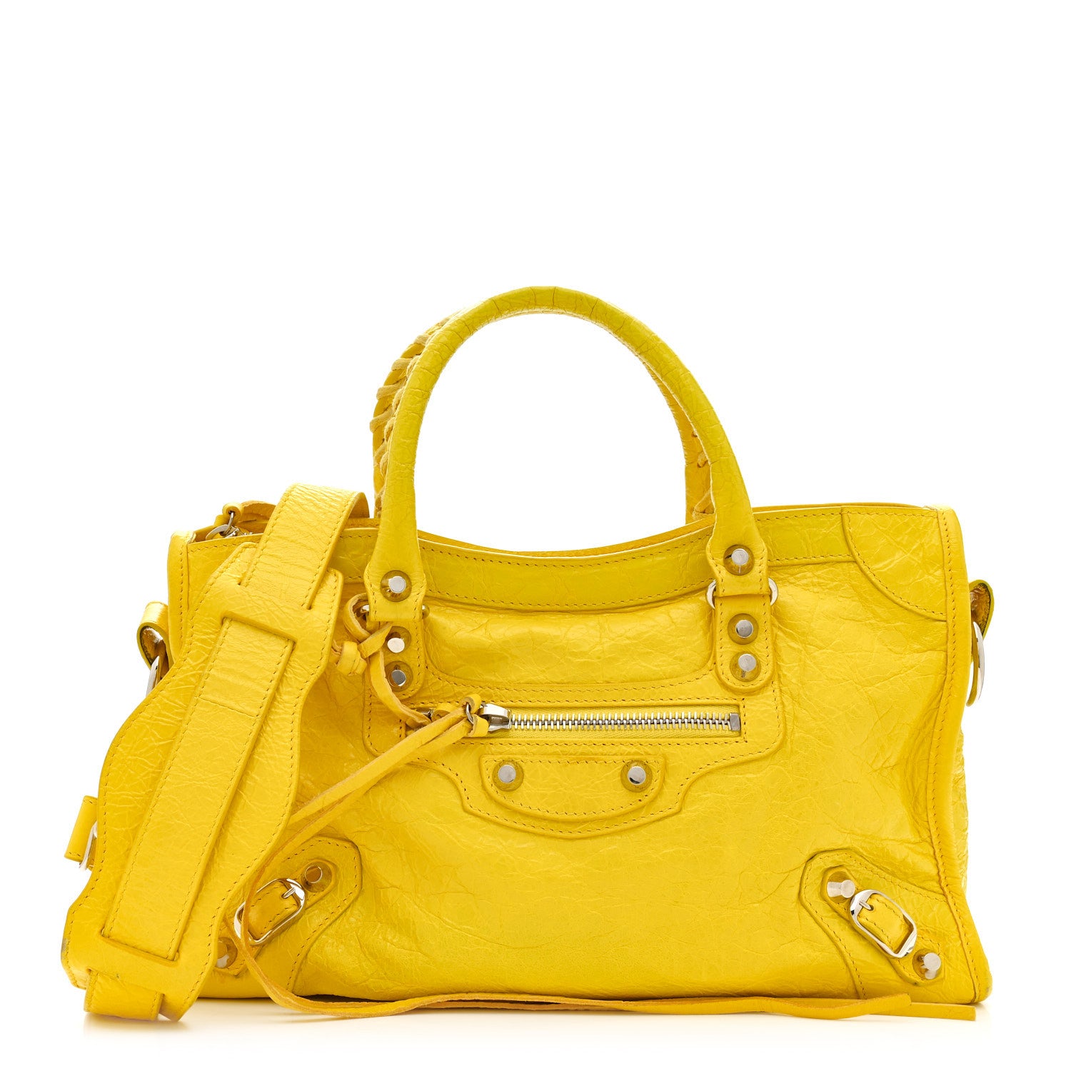 Balenciaga Agneau Classic Silver Hardware City S Jaune Soleil 1 of 15