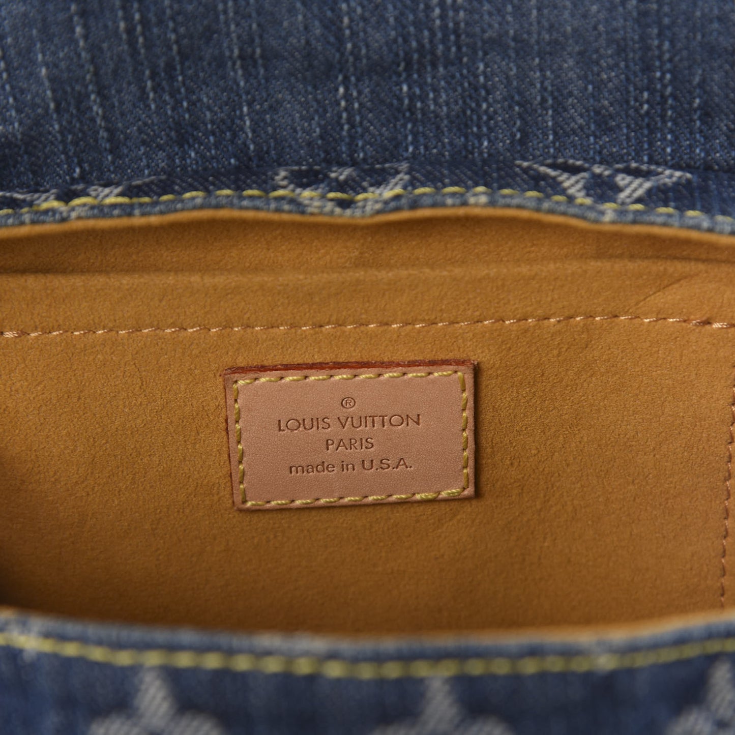 Monogram Denim Mini Pleaty Blue