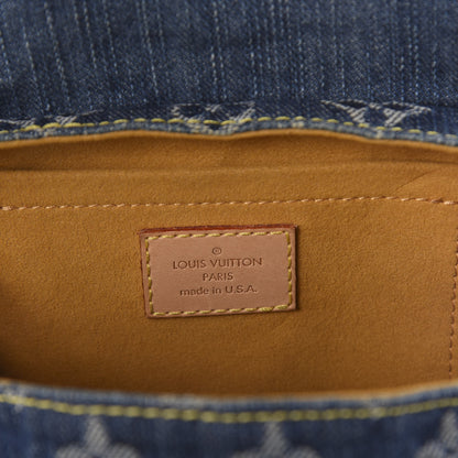 Louis Vuitton Monogram Denim Mini Pleaty Blue 6 of 9