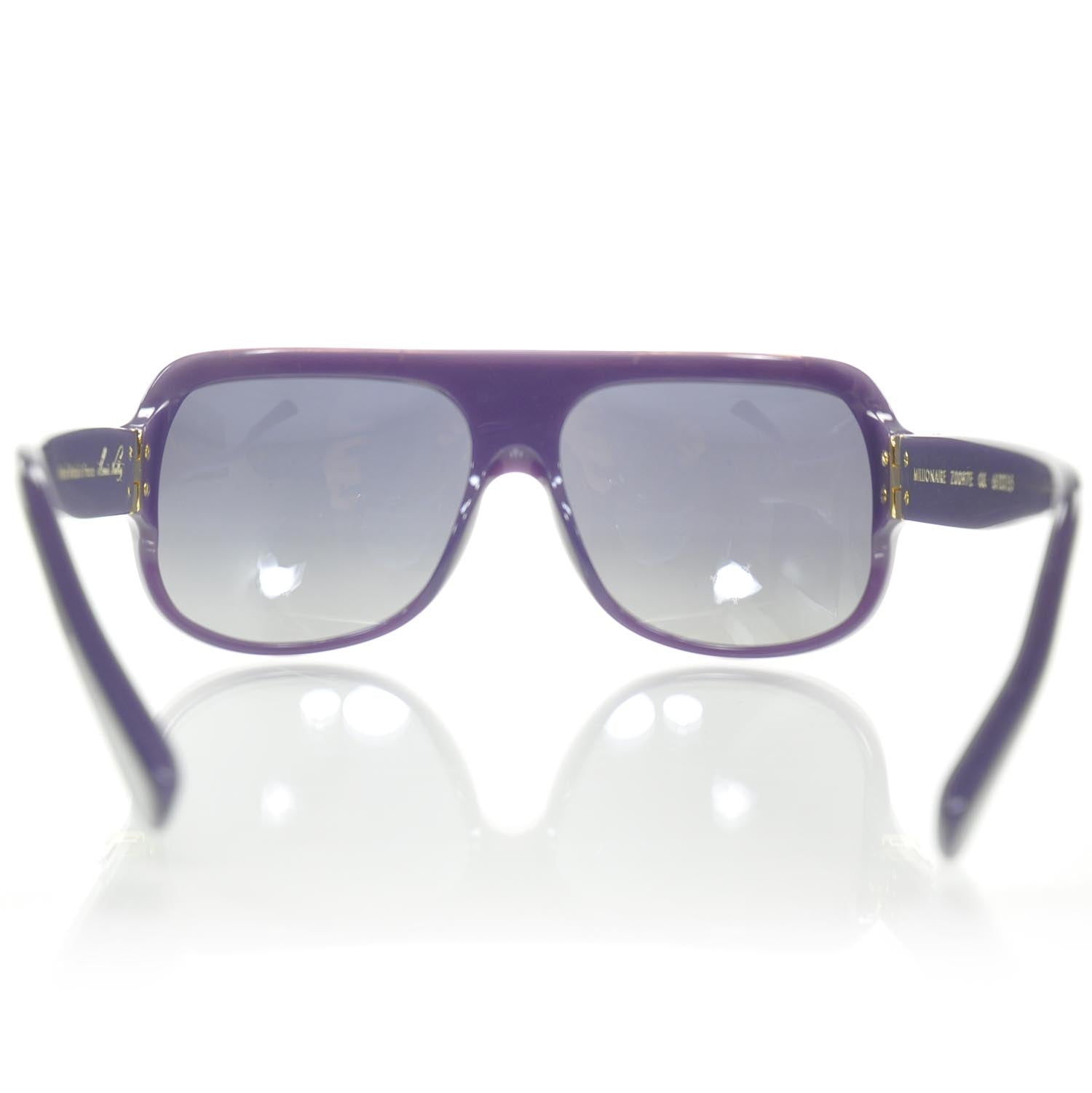 Louis Vuitton Millionaire Sunglasses Purple w Gold Plated Lenses 4 of 8