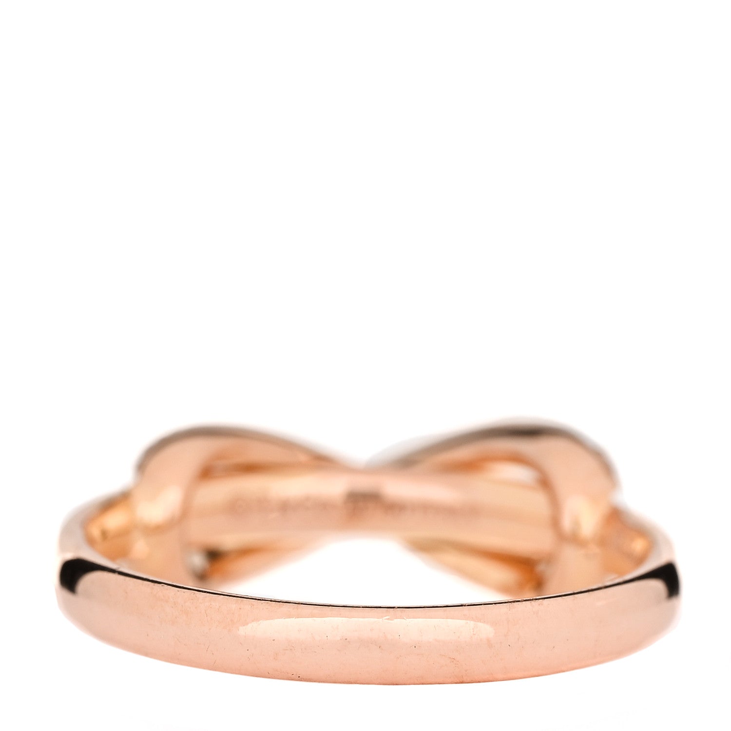 Tiffany 18K Rose Gold Diamond Infinity Ring 52 6 3 of 4