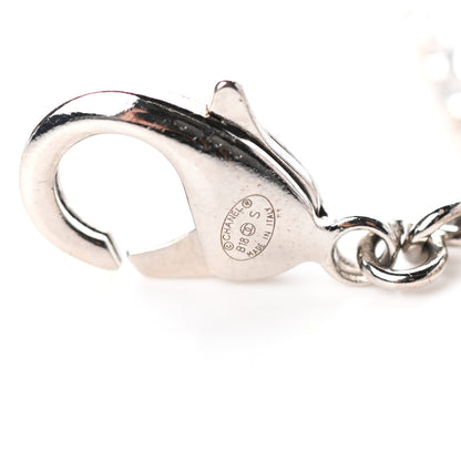 Chanel Crystal CC Logo Bracelet Silver 4 of 5