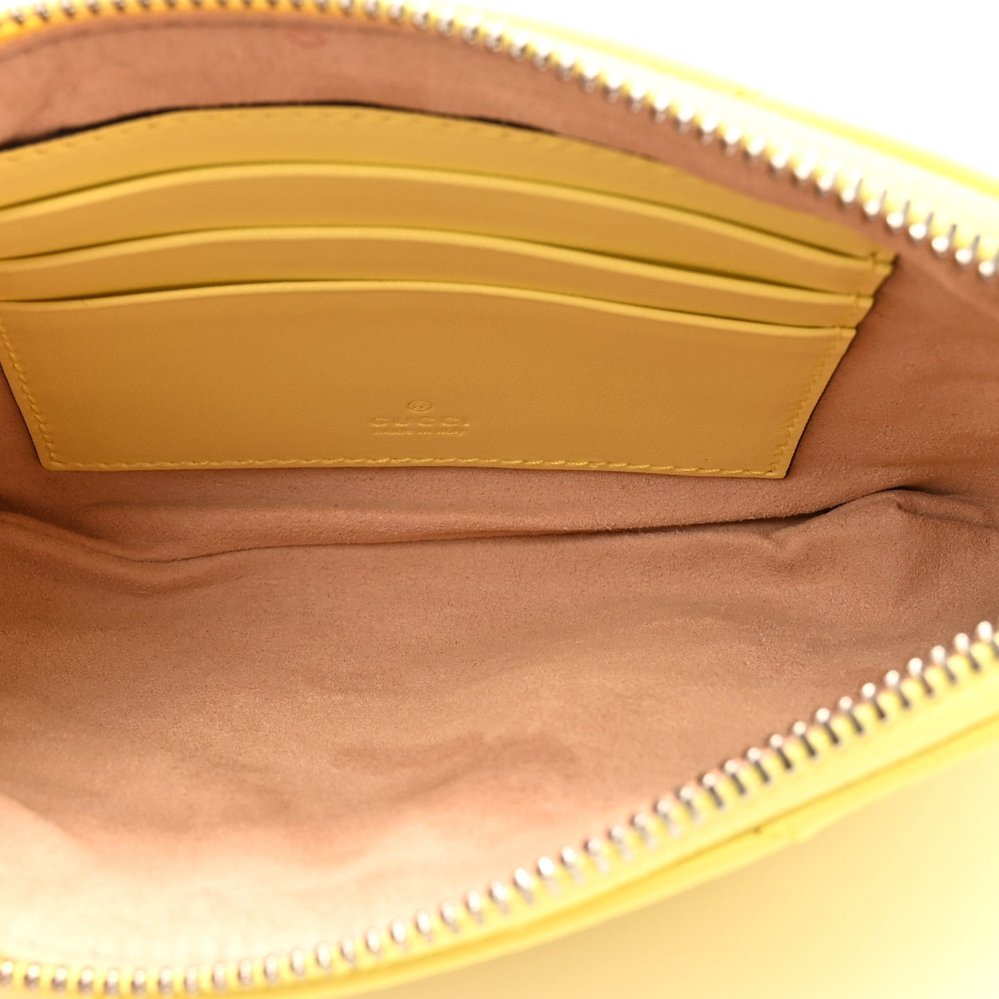 Calfskin Matelasse GG Marmont Wrist Wallet Banana
