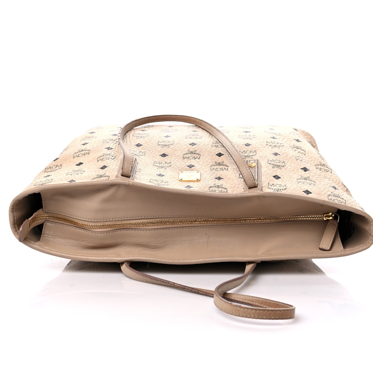 MCM Visetos Medium Liz Reversible Shopper Tote Beige 7 of 20