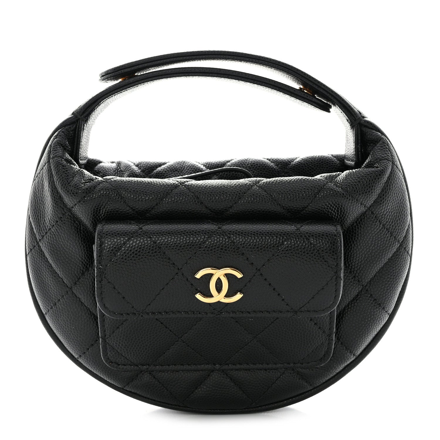 Chanel Caviar Quilted Polly Pocket Pouch Hobo Black 1 of 11