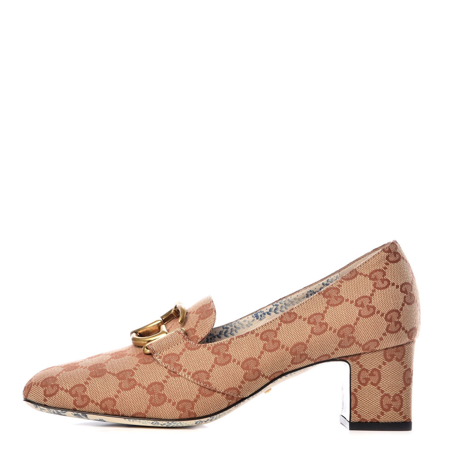 Monogram GG Victoire 55mm Loafer Pumps 40 Beige Ruggine