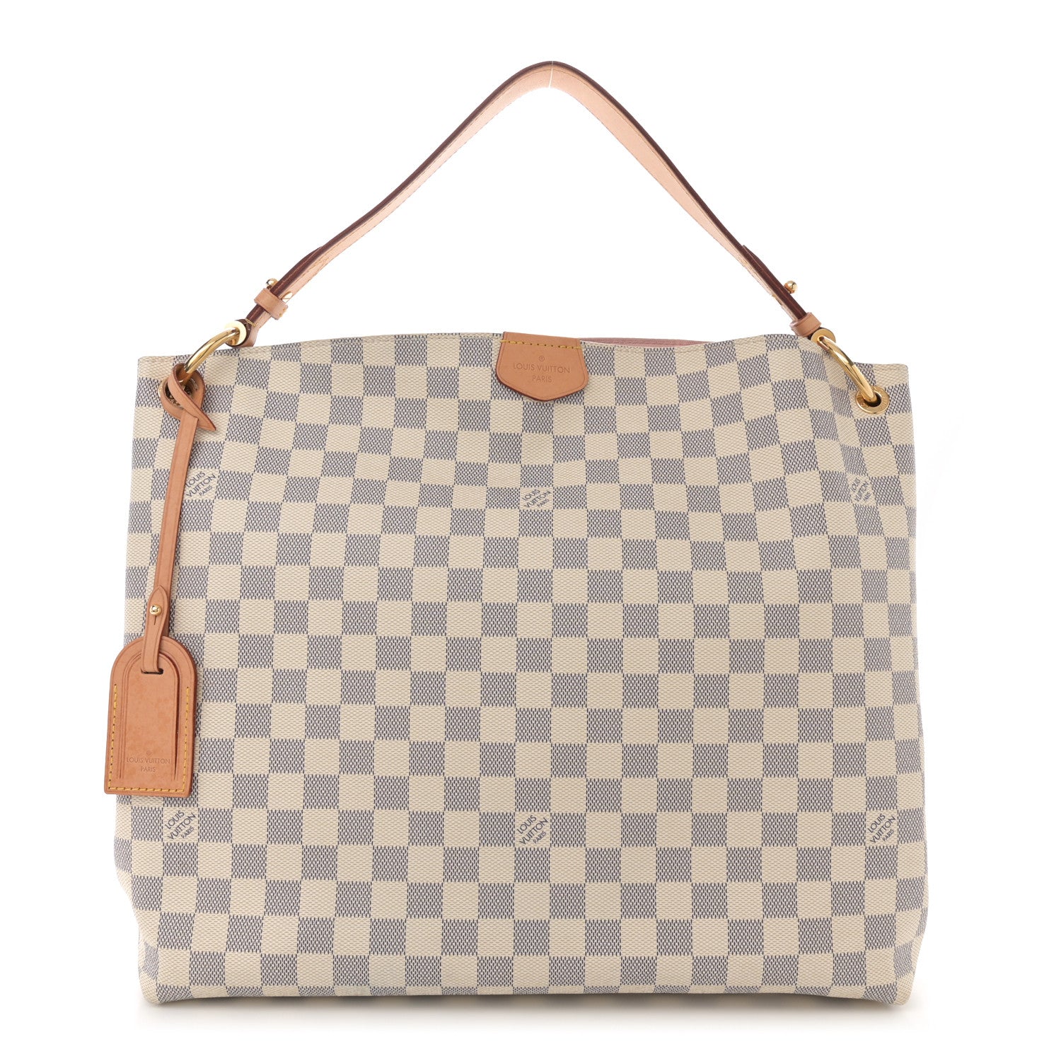 Louis Vuitton Damier Azur Graceful MM Rose Ballerine 1 of 11