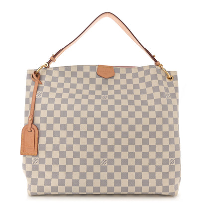 Louis Vuitton Damier Azur Graceful MM Rose Ballerine 1 of 11