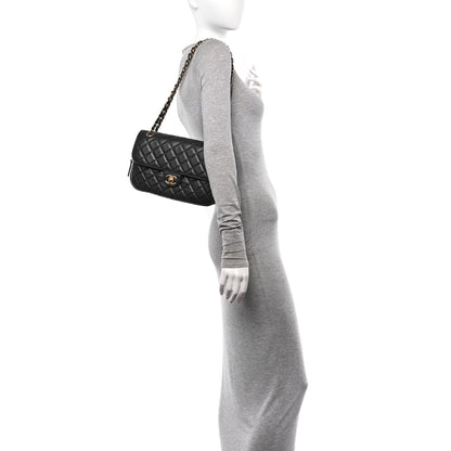 Chanel Caviar Quilted Medium Single Flap Navy 2 of 12