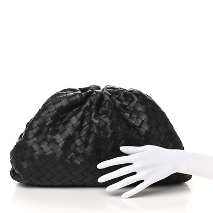 Bottega Veneta Nappa Maxi Intreccio The Pouch Oversized Clutch Black 2 of 9