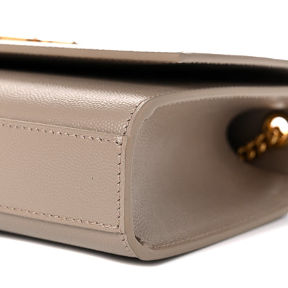Saint Laurent Grain De Poudre Medium Monogram Kate Satchel Dark Beige 9 of 9